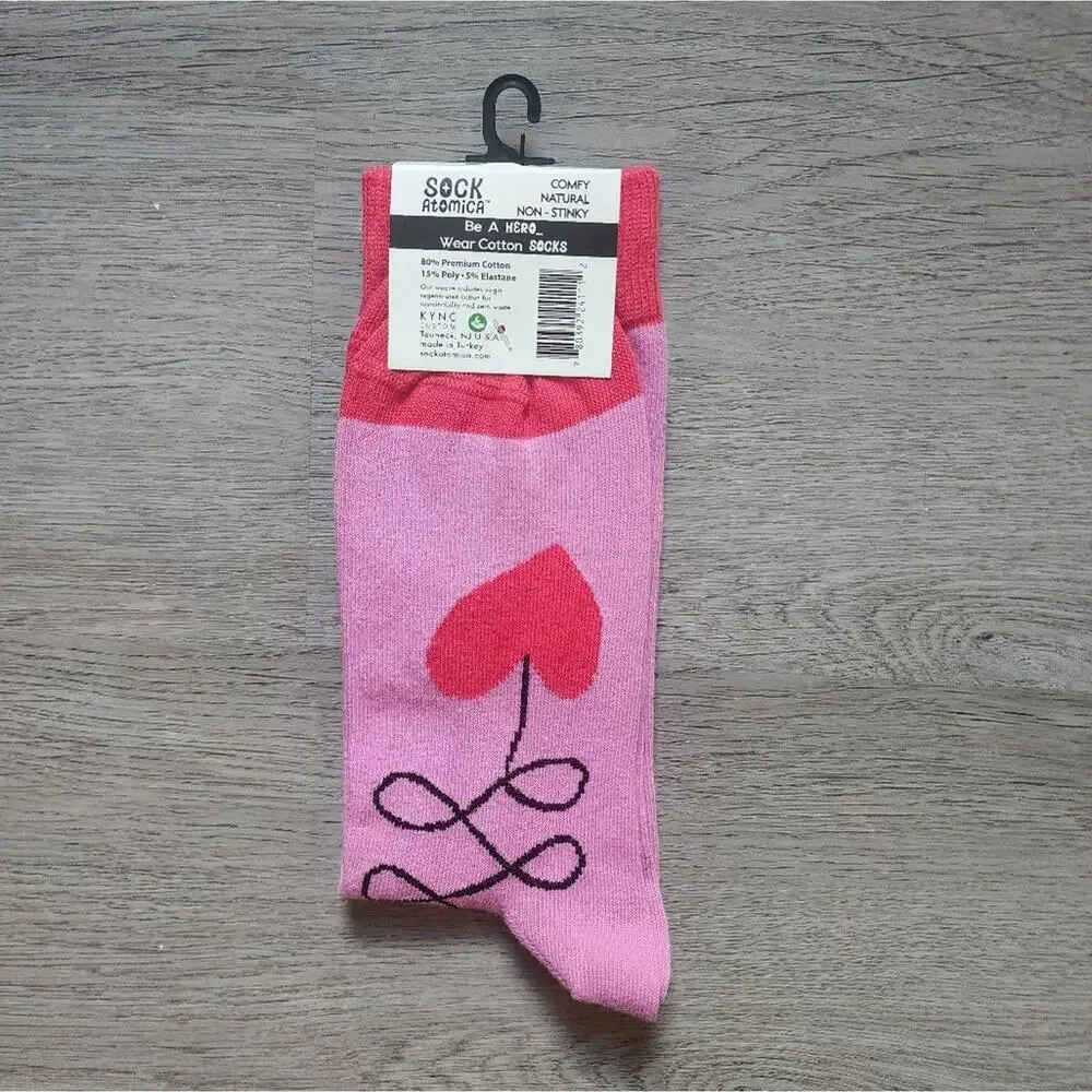 NWT Sock Atomica Women's 'We Make a Perfect Pair' Graphic Crew Socks
